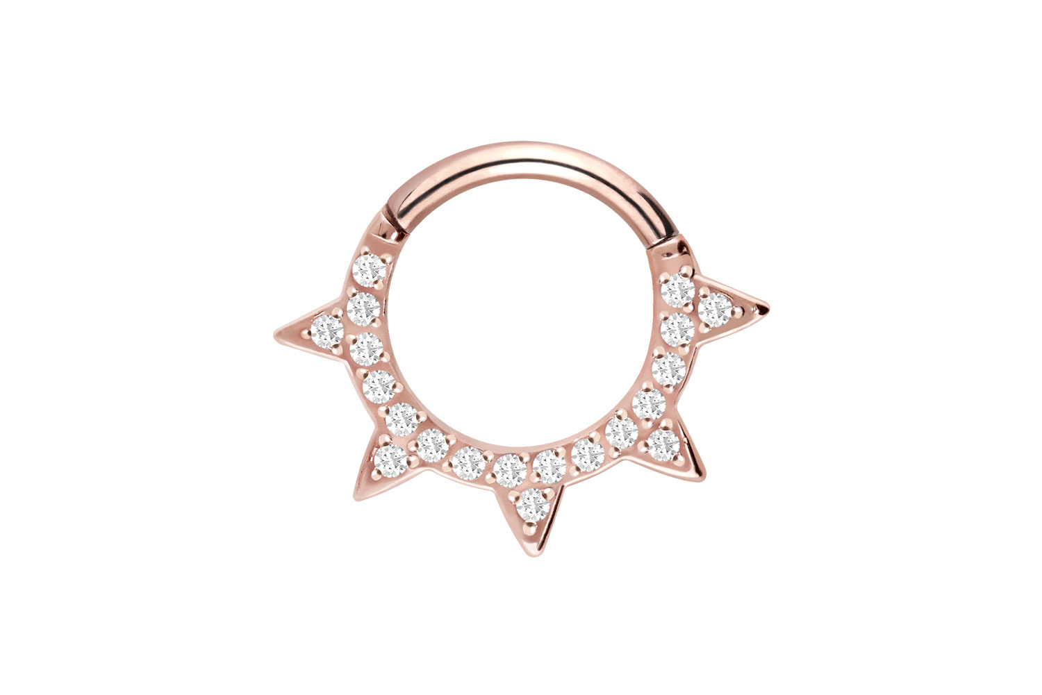 Chirurgenstahl Segmentring Clicker Piercing KRISTALLSPITZEN